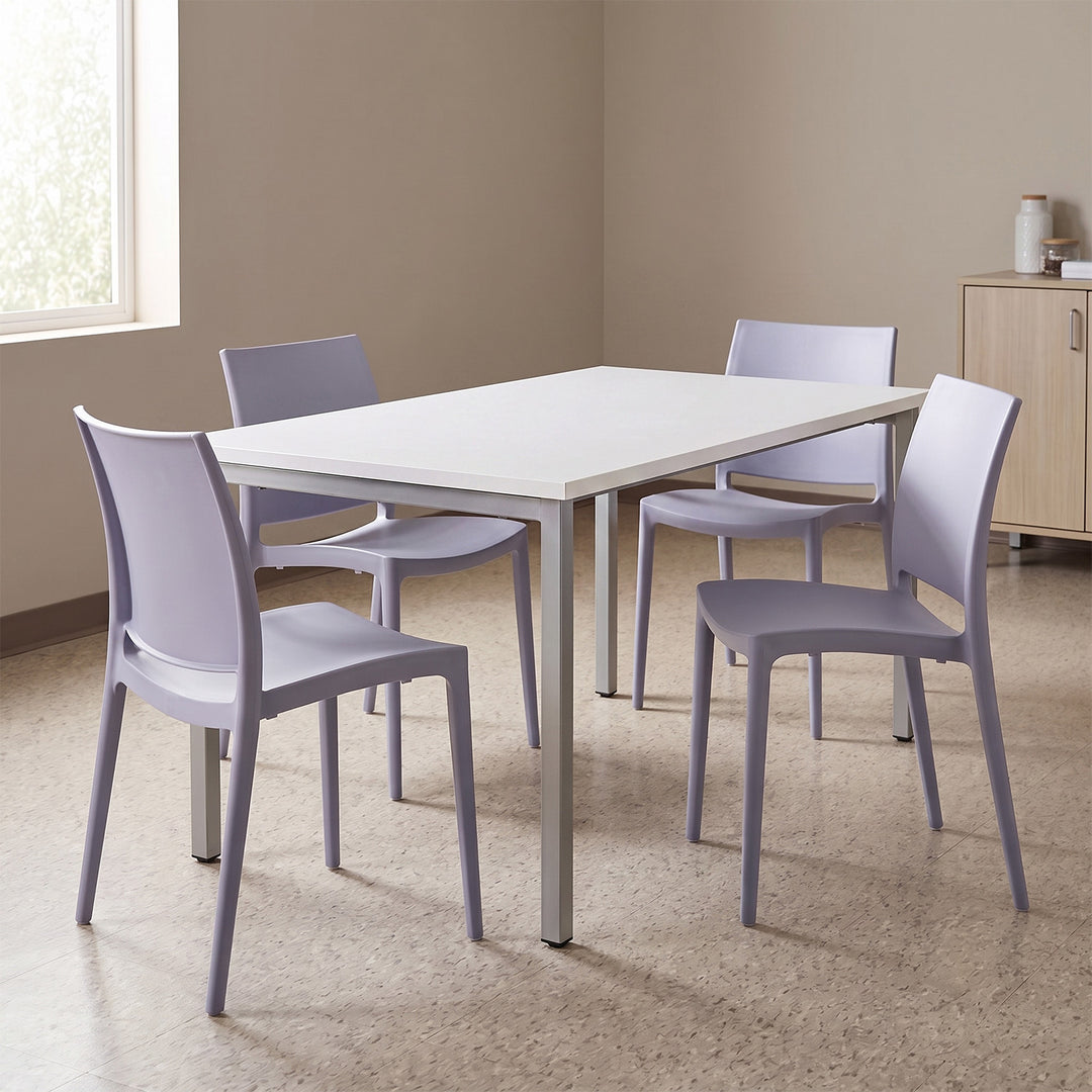 Set x4 Silla Auxiliar Clásica Gris