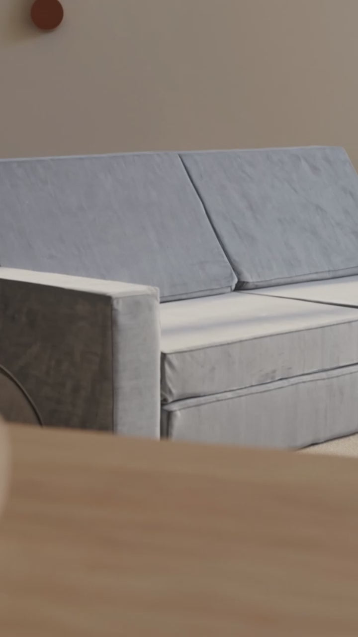 Sofá Modular Lúdico Para Niños Alva Gris