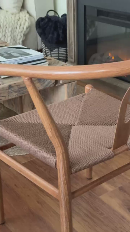 Set 2 Sillas de Comedor Makati Estilo Wishbone