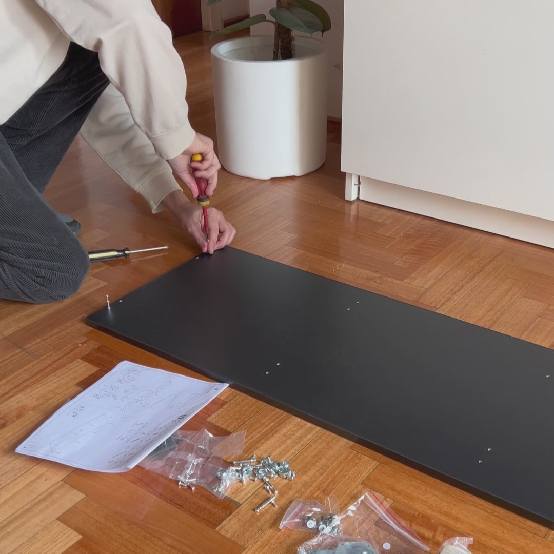 Mueble de TV Rack Nórdico Negro