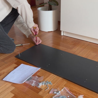 Mueble de TV Rack Nórdico Negro