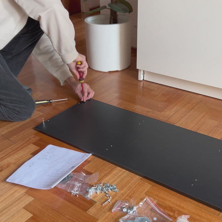 Mueble de TV Rack Nórdico Negro