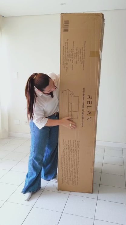 Sofá 3 Puestos Comprimido Sabina Beige