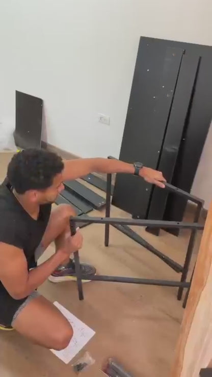 Escritorio Con Cajones Forge Negro